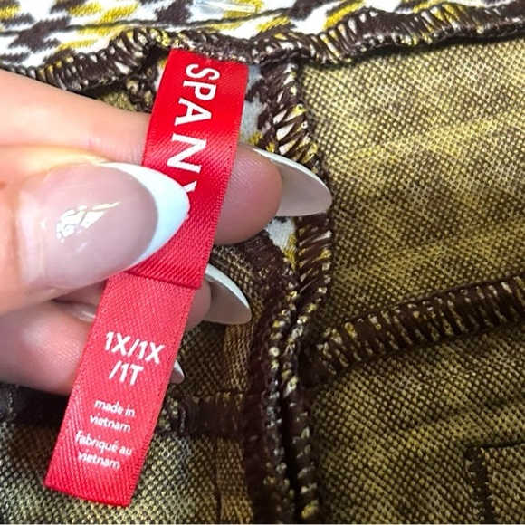 Spanx The Perfect Pant Kick Flare Dijon Jacquard Houndstooth Plaid XL - Picture 10 of 12